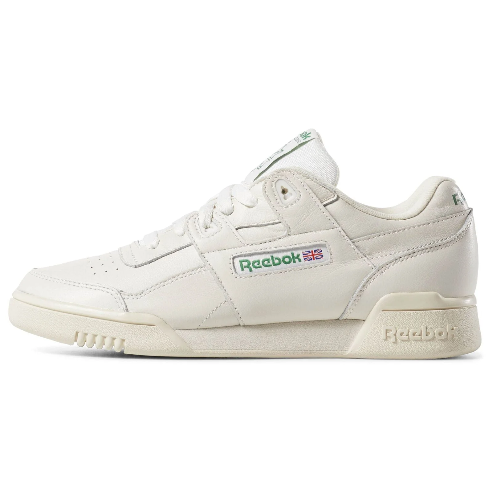 Reebok Classics Women's Workout Lo Plus - Chalk & Green - Image 3