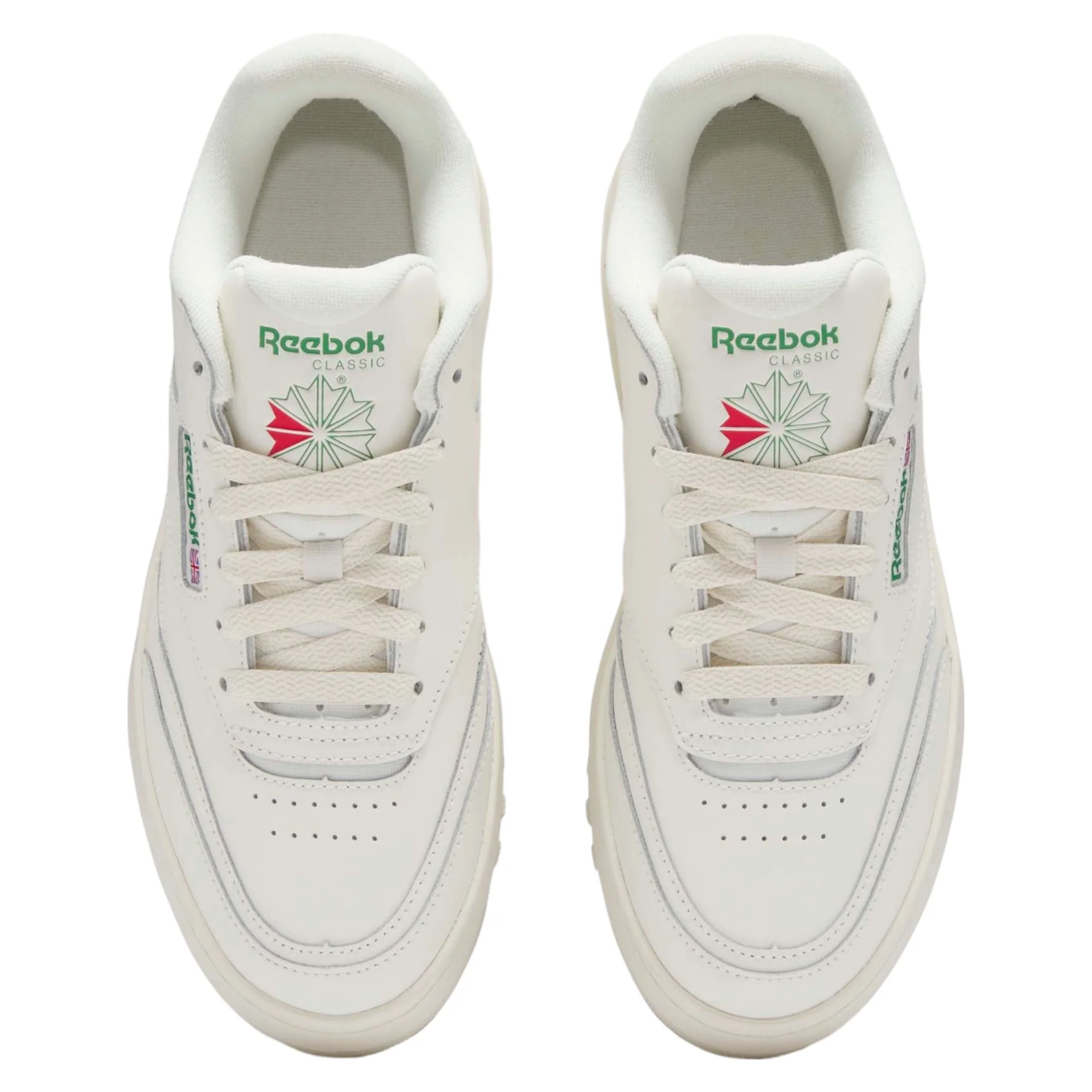 Reebok Womens Club C Extra Platform Shoes - Chalk Green - Image 5