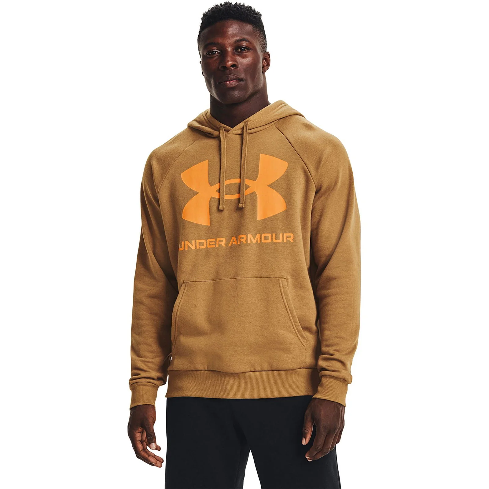 Under Armour Rival Fleece Big Logo Hoodie - Brown - Image 2