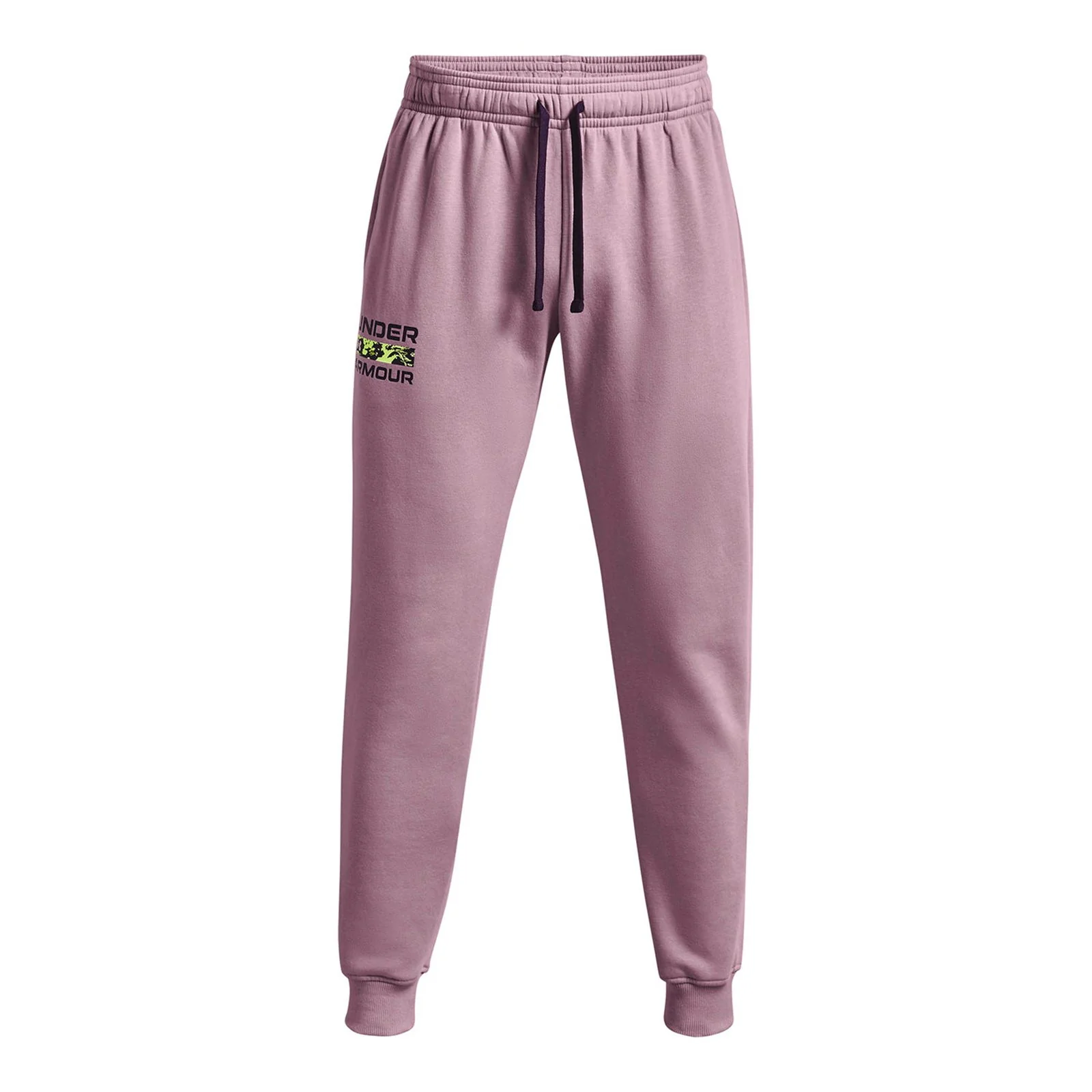 Under Armour Rival Fleece Signature Joggers - Pink - Image 3