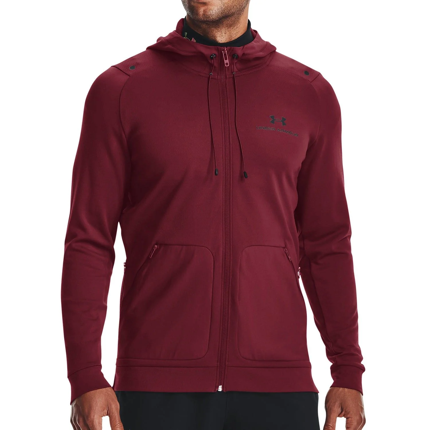 Under Armour Rush Warm-Up Full Zip Hoodie - Red