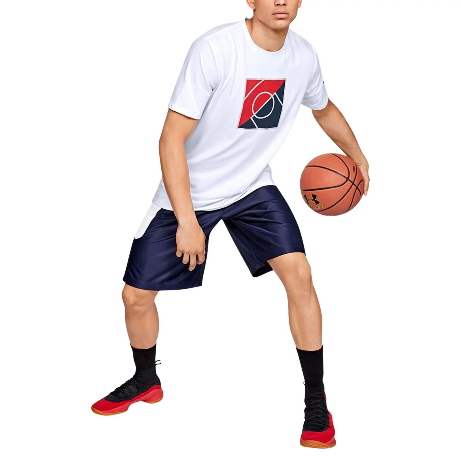 Under Armour Top Of The Key T Shirt - White - Image 3