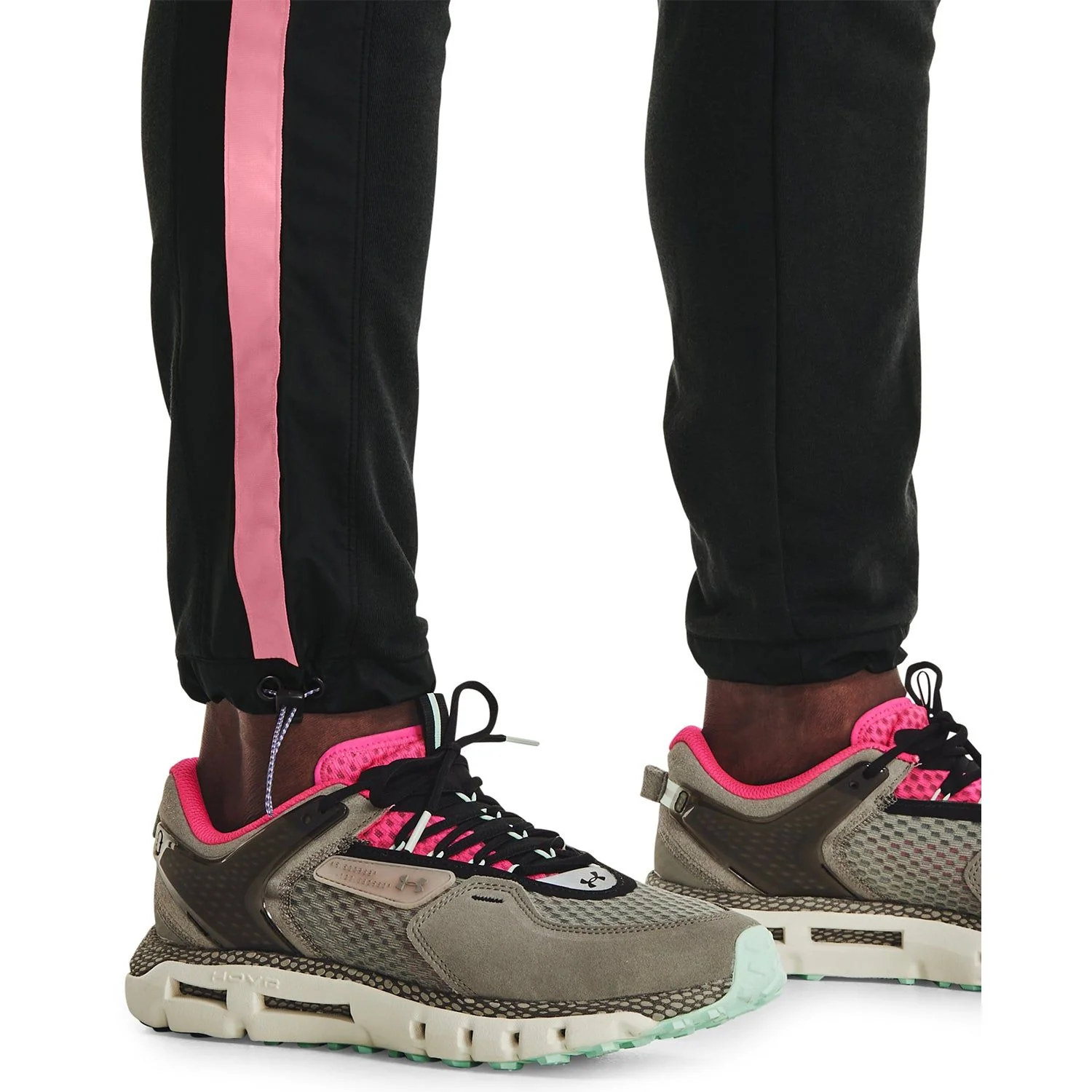 Under Armour UA Rival Terry AMP Joggers Pants - Black/Pink - Image 5