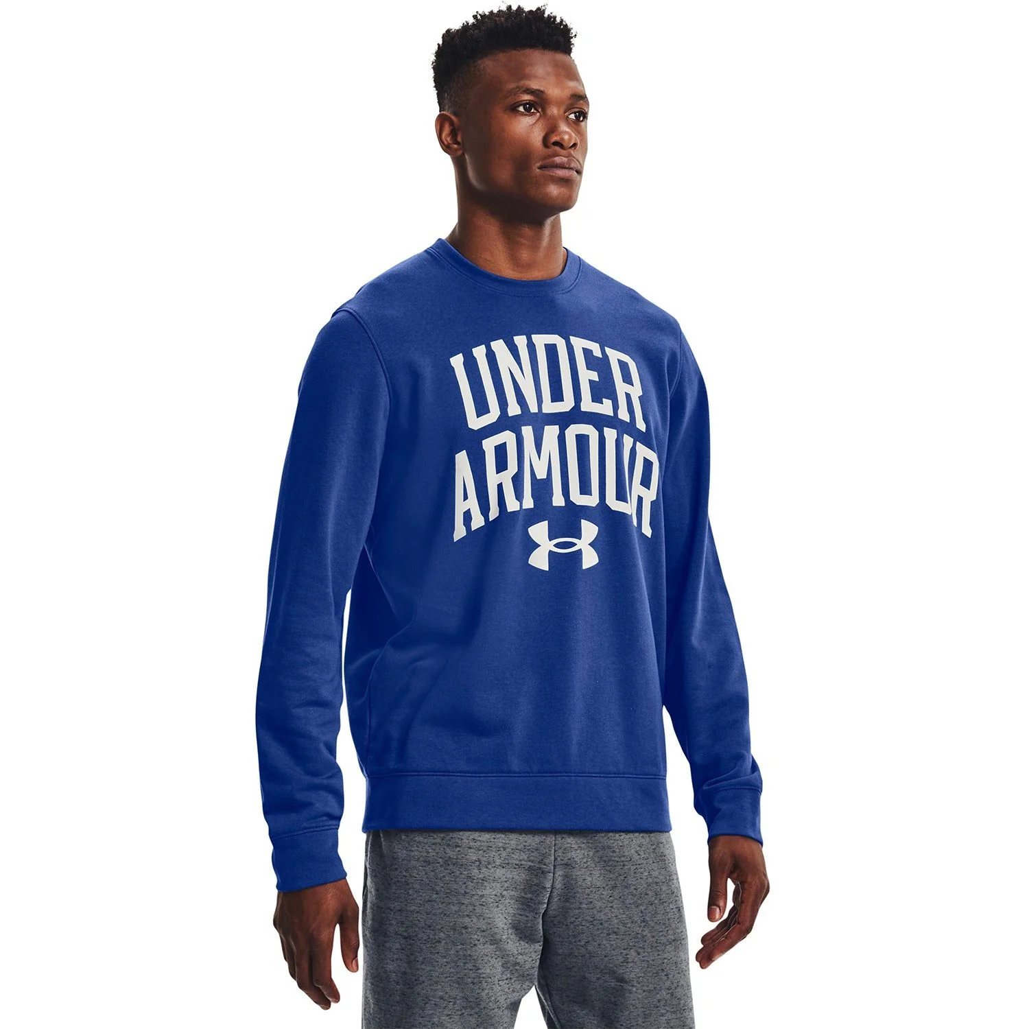 Under Armour UA Rival Terry Crew Sweatshirt - Blue - Image 5