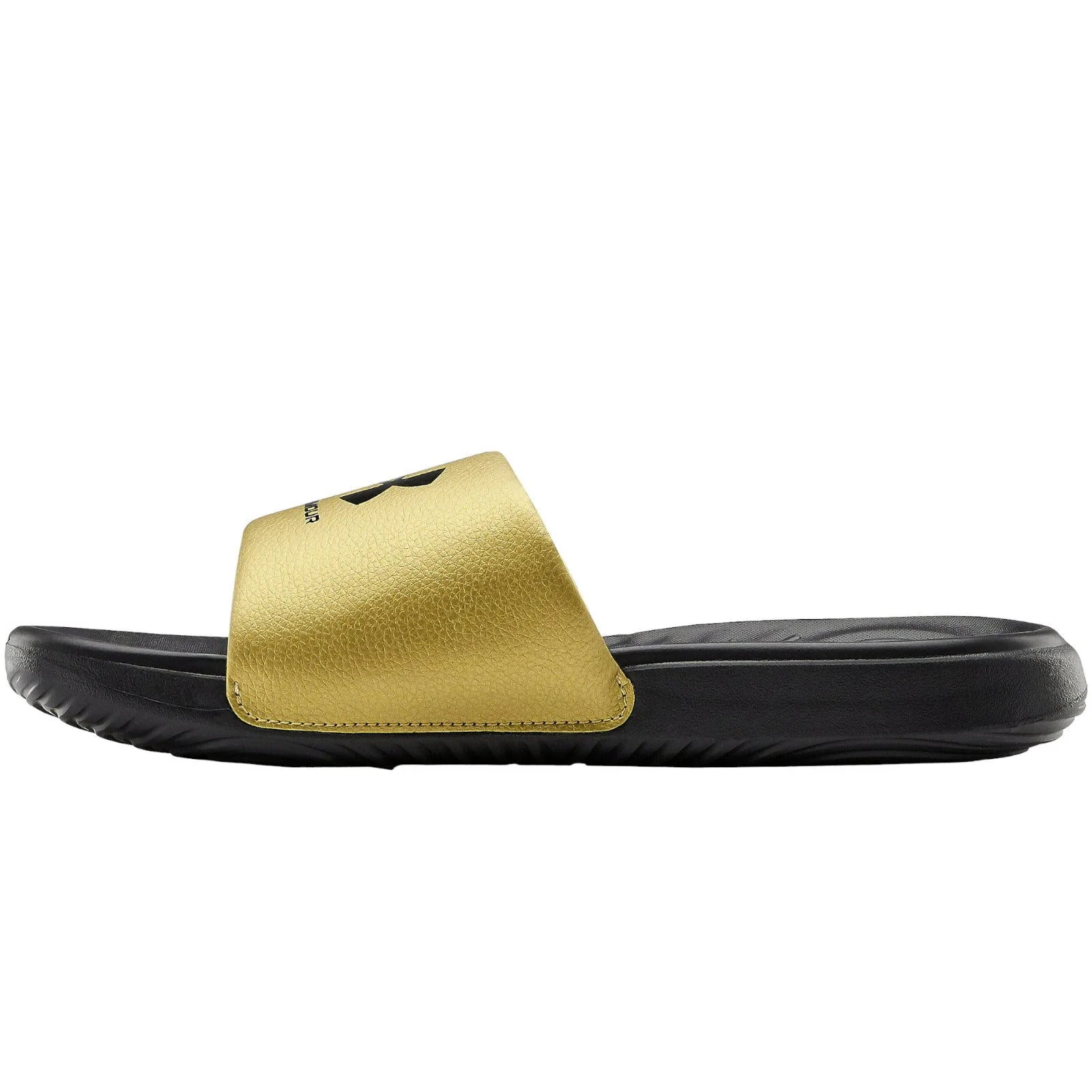 Under Armour Womens Ansa Fixed Slides - Black Gold - Image 4