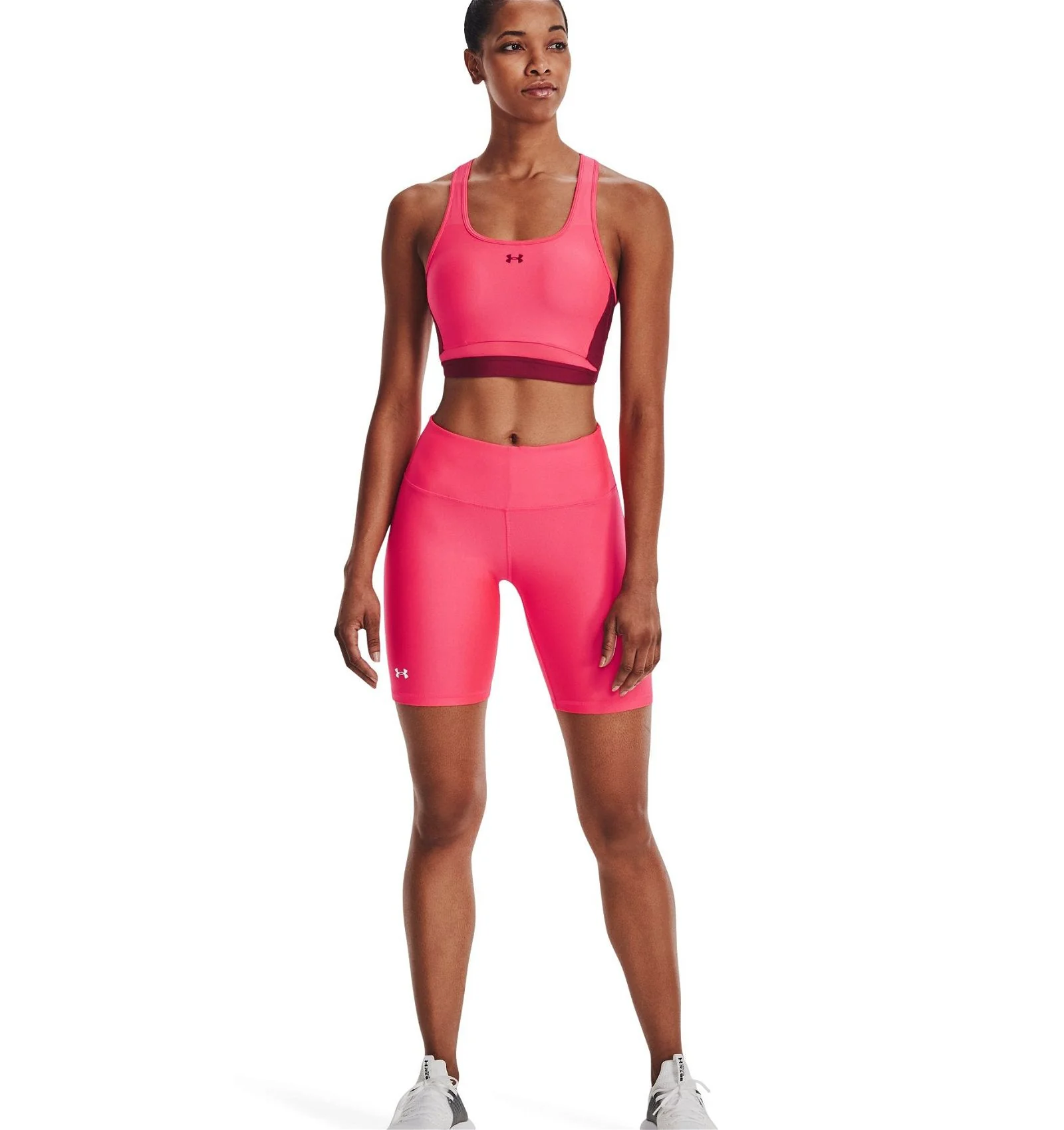 Under Armour Women's HeatGear Armour Bike Shorts - Pink - Image 5
