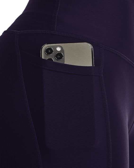 Under Armour Womens HeatGear Branded Leggings Tights - Purple - Image 4