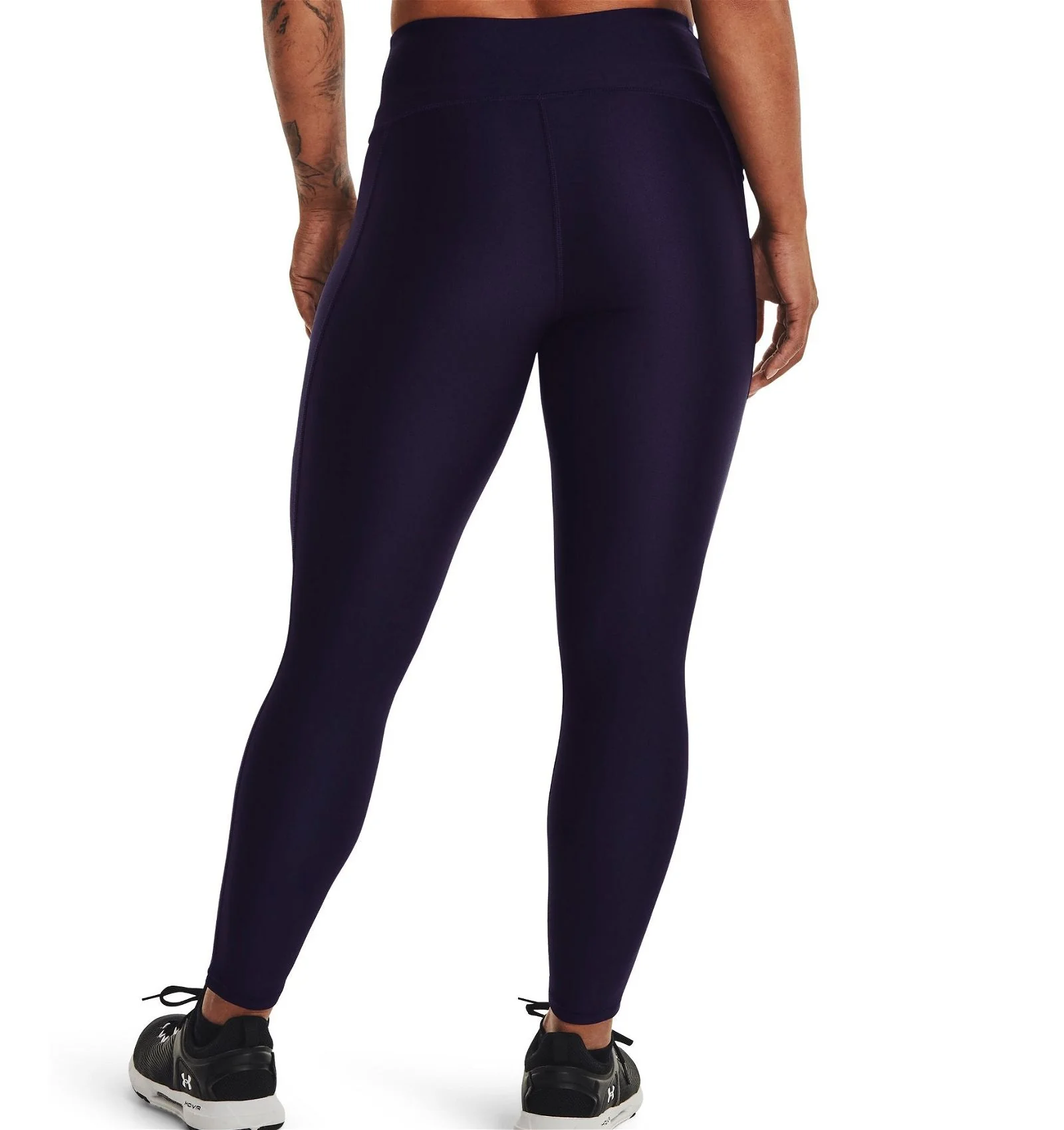 Under Armour Womens Training Heat Gear Ankle Length Leggings Tights - Purple - Image 2