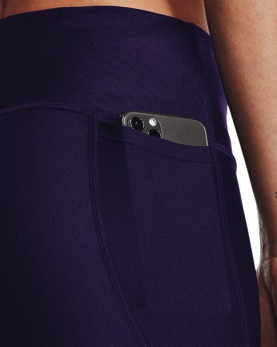 Under Armour Womens Training Heat Gear Ankle Length Leggings Tights - Purple - Image 4
