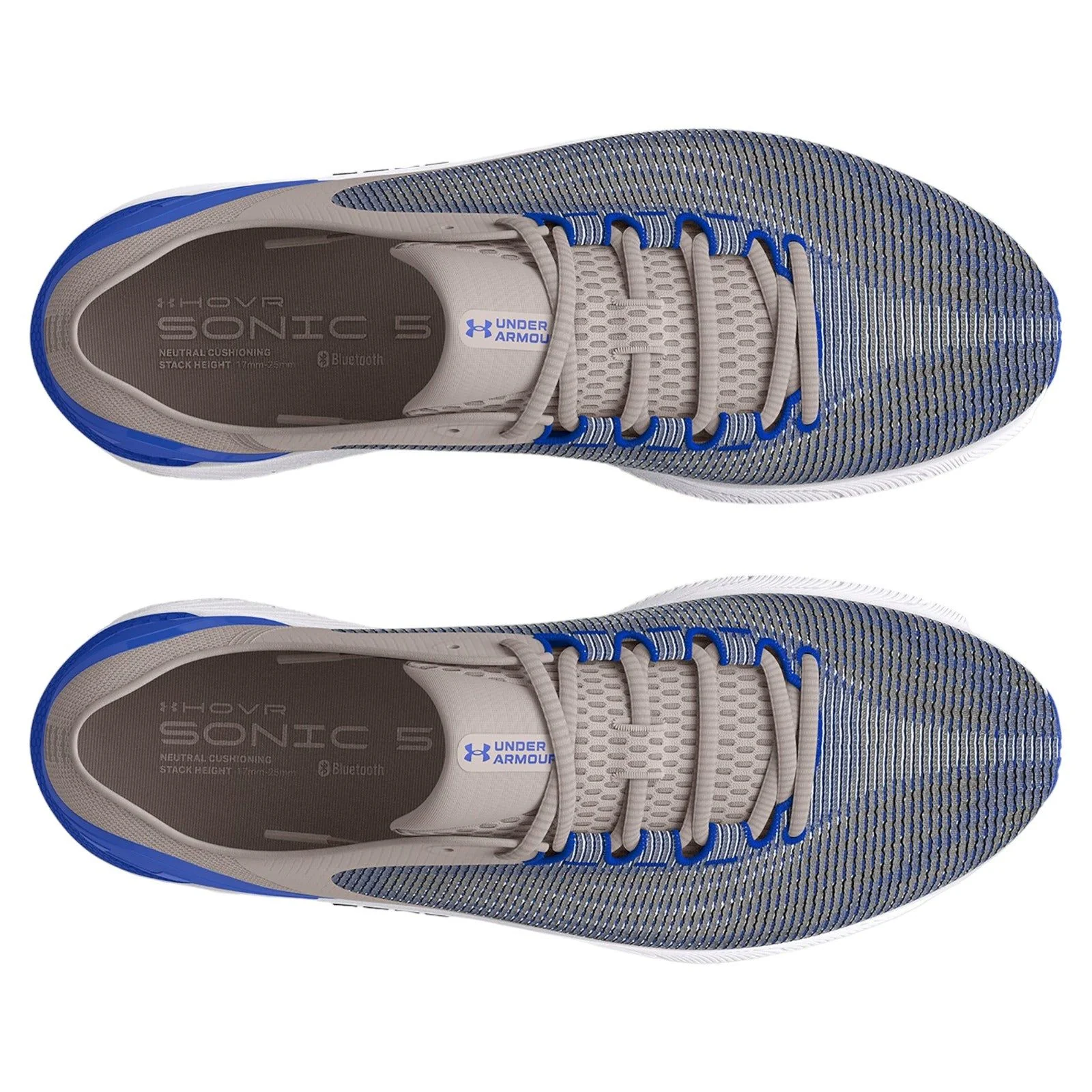 Under Armour Womens UA HOVR Sonic 5 Breeze Running Shoes - Grey/Blue - Image 4